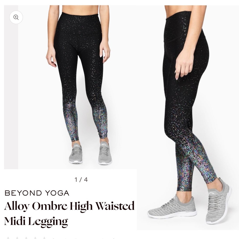 Beyond Yoga Alloy Ombre High Waisted Midi Legging Black Size Small